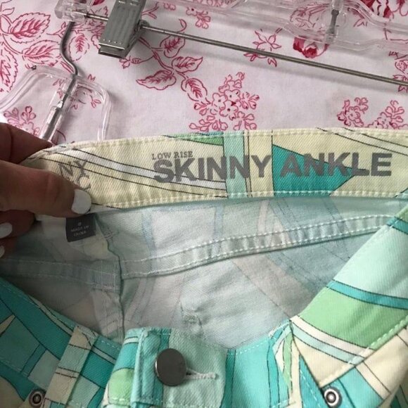 NY&C Women's  Green Low Rise Skinny Ankle Jeans - Picture 3 of 9